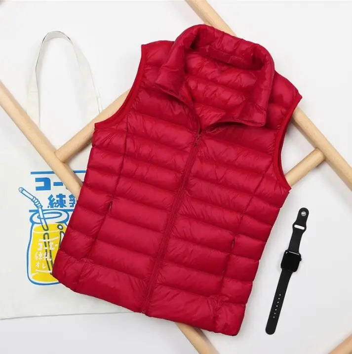 Autumn and Winter Down Vest Women's Ultra-light Warm Jacket