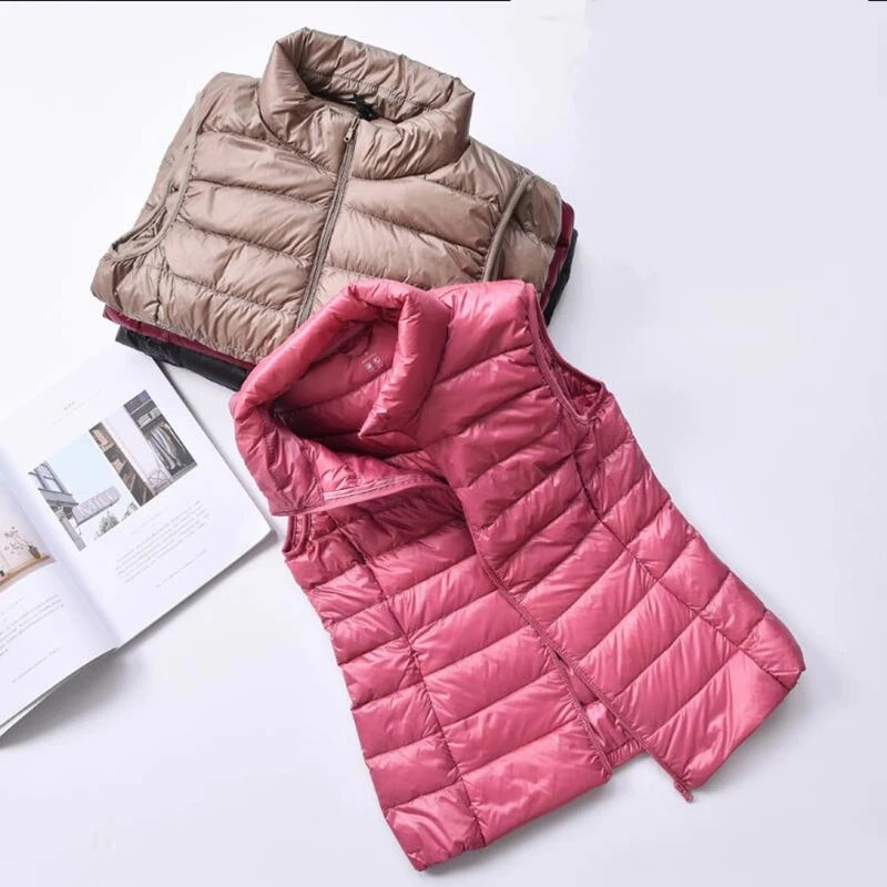 Autumn and Winter Down Vest Women's Ultra-light Warm Jacket