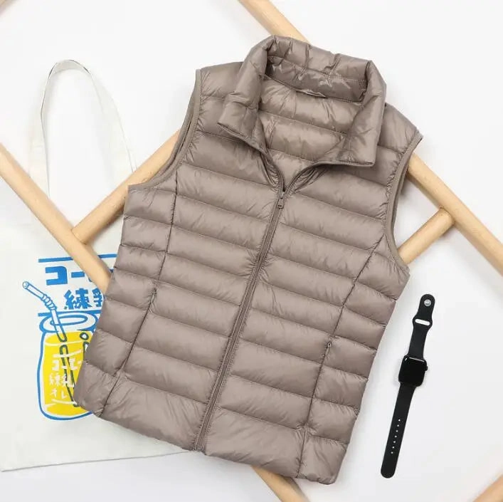 Autumn and Winter Down Vest Women's Ultra-light Warm Jacket