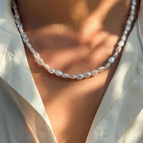 Baroque Alien Pearl Necklace Men's And Woman Trendy Accessory
