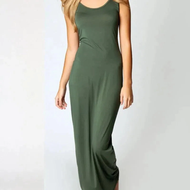 Basic Vest Long Summer Dress Women Sexy Maxi Party Dress