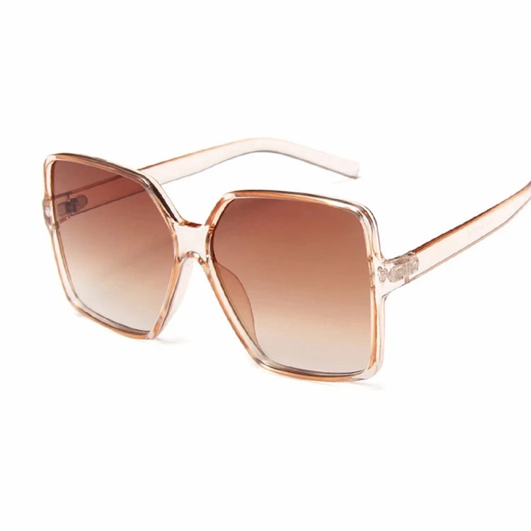 Black Square Oversized Sunglasses Woman Big Frame Shades