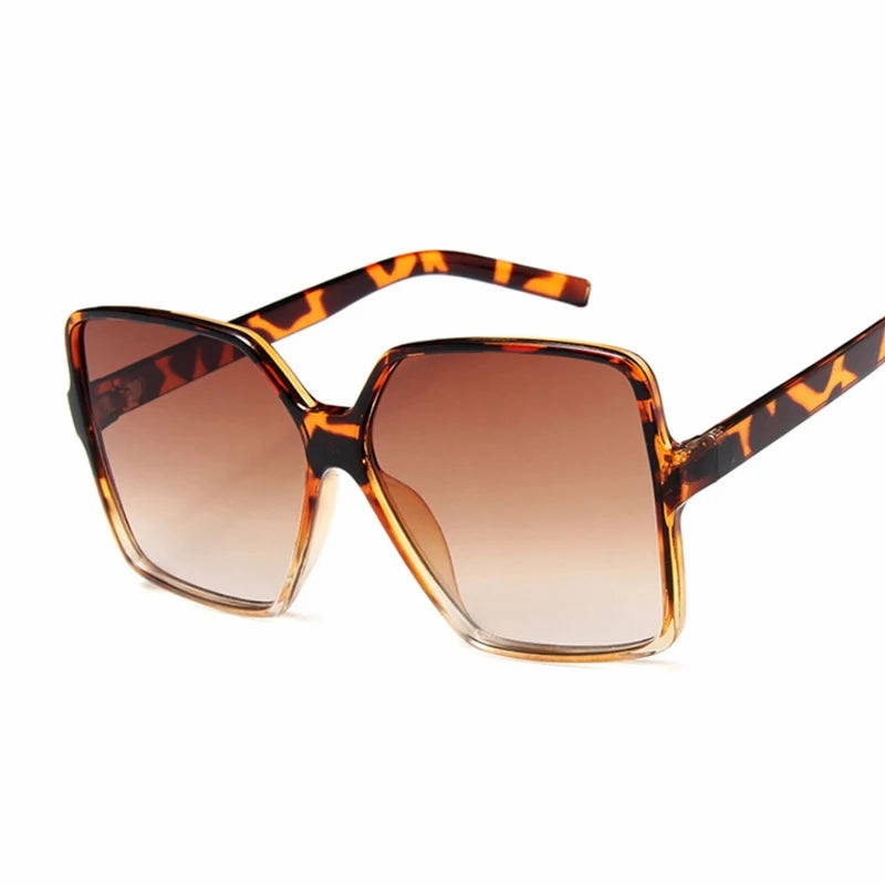 Black Square Oversized Sunglasses Woman Big Frame Shades