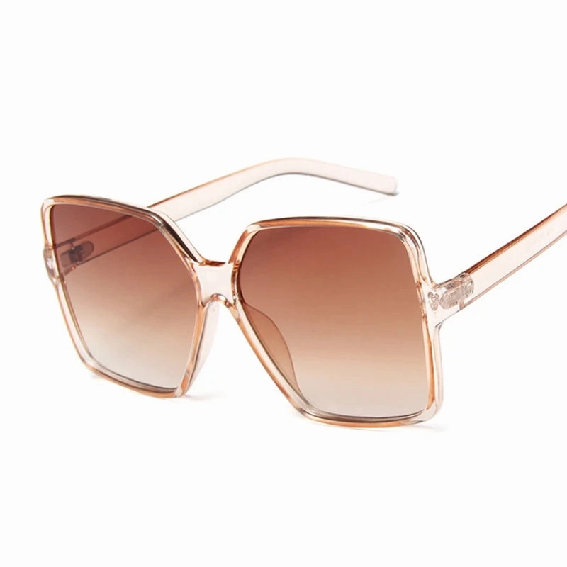Black Square Oversized Sunglasses Woman Big Frame Shades