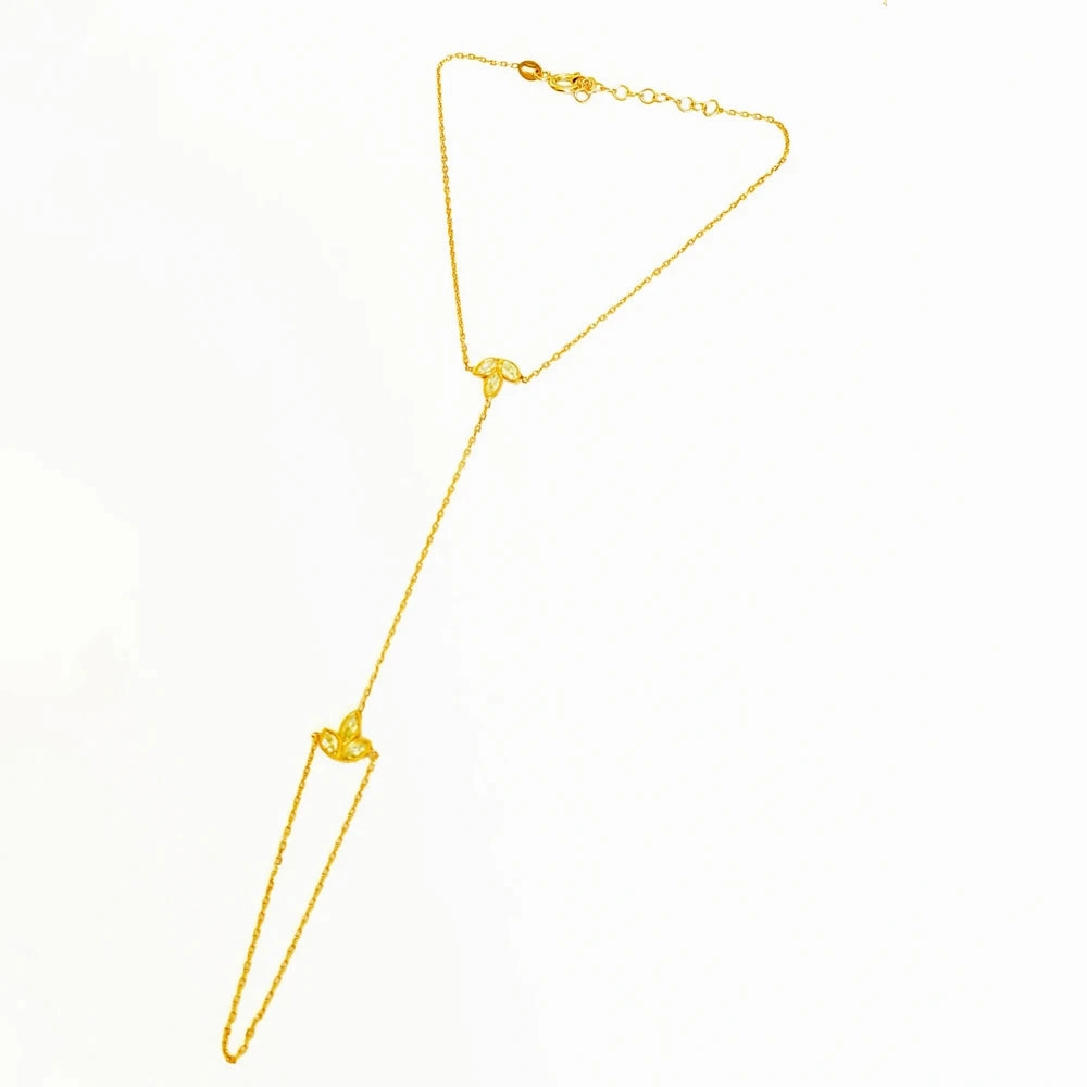 Bohemian Leaf Zircon Slave Bracelet Bangle for Women Fashion