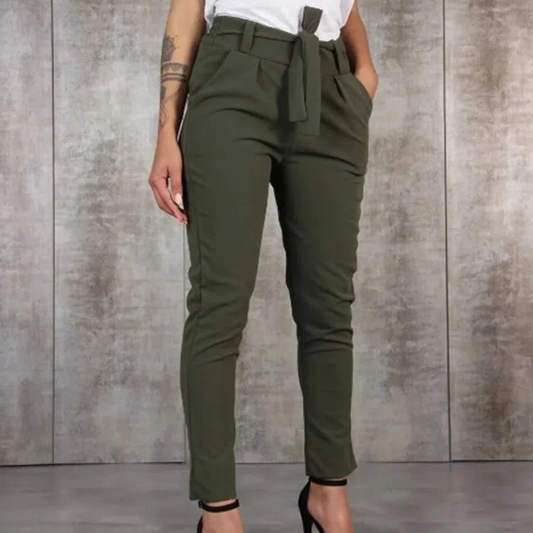 BornToGirl Spring Summer Autumn Casual Slim Chiffon Pants