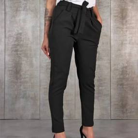 BornToGirl Spring Summer Autumn Casual Slim Chiffon Pants