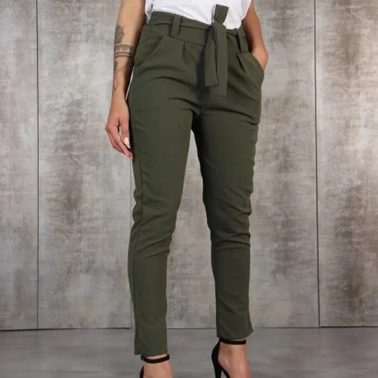 BornToGirl Spring Summer Autumn Casual Slim Chiffon Pants