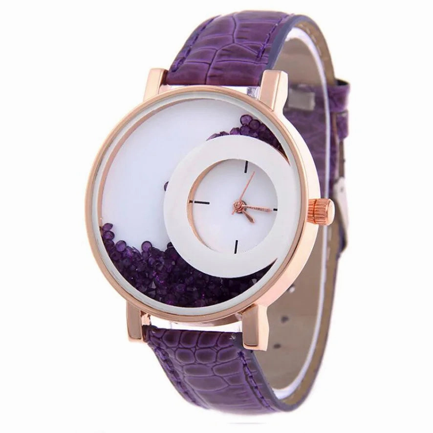 Broken Diamond Large Dial Student Watch for Women Fashion