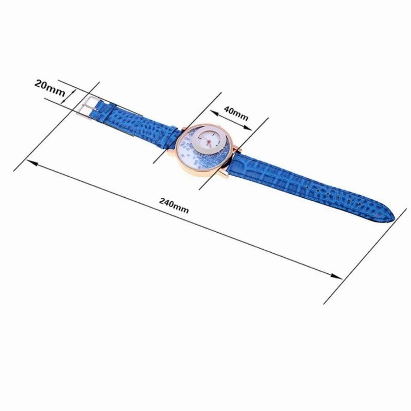 Broken Diamond Large Dial Student Watch for Women Fashion