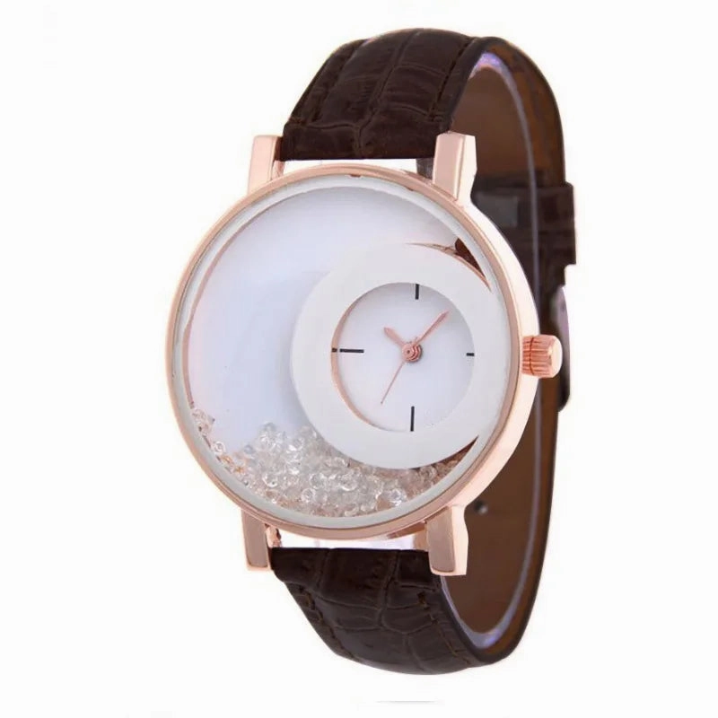 Broken Diamond Large Dial Student Watch for Women Fashion