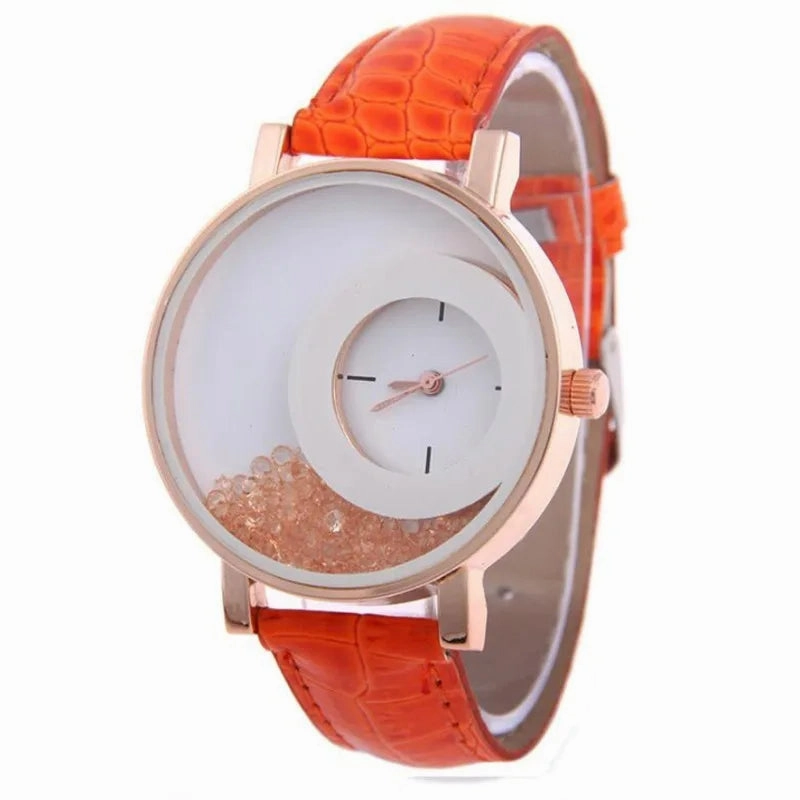 Broken Diamond Large Dial Student Watch for Women Fashion
