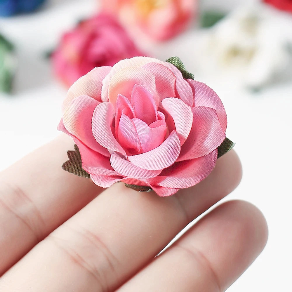 Bulk Mini Silk Roses Artificial Flower Heads for Weddings and Home Decor