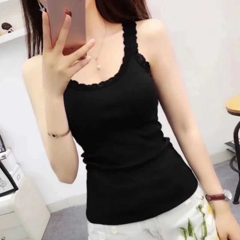 Camisole Lingere Tank Top Lace Strap Sexy Crop Undershirt