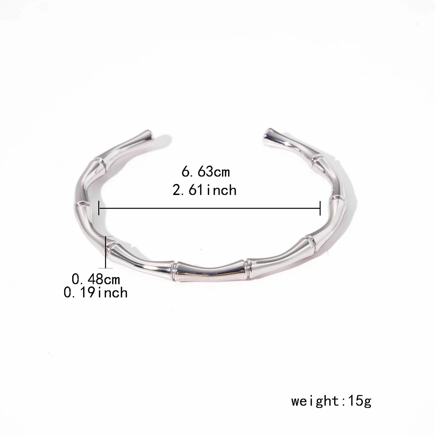 CARLIDANA Simple Stainless Steel Gold Color Bamboo Joint BanglesTrend Bracelet For Women Men Romantic Party Gift Fashion Jewelry