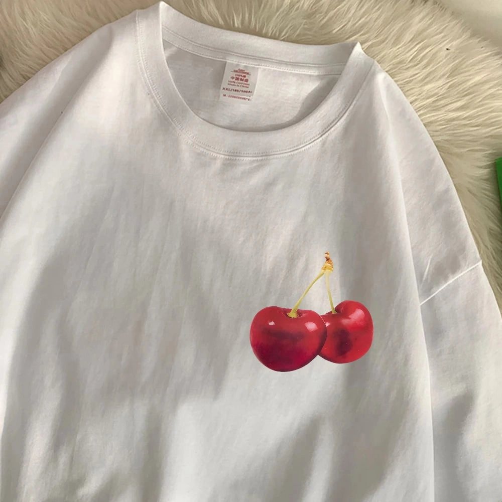 Cherries Cosh Valentine Funny T Shirts Women Summer Casual Tee