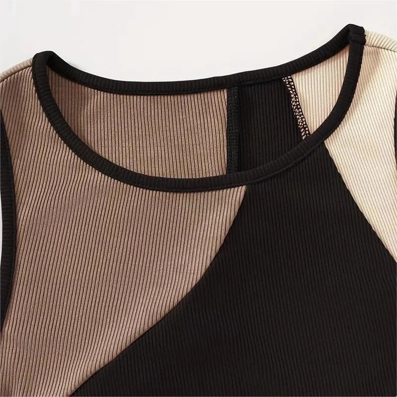 Chic 2000s-Inspired Women??s Summer Sleeveless Crop Tank Top - Punk Aesthetic Corset Style for Trendy Street Fashion