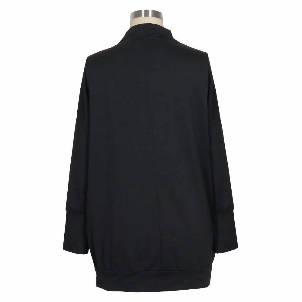 Chic Women's Long Sleeve Turtleneck Dress - Solid Color, Casual Autumn/Winter Style, Above Knee Length, Loose Fit