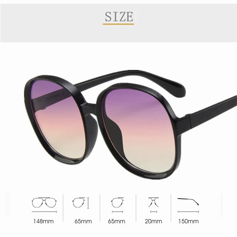 Classic Big Frame Luxury Women Sunglasses Plastic UV400 Eyewear