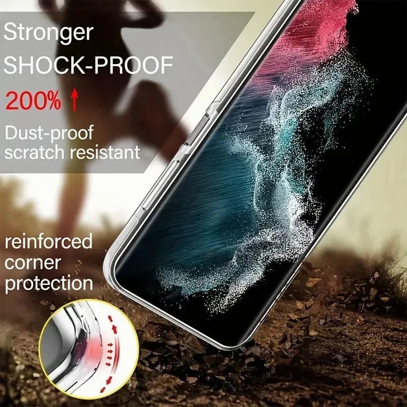 Clear 360 Full Wrap Phone Case for iPhone 16 Pro Max 15 14 13 12 11 SE2 SE3 Xr Xs 7 8 Plus Back Cover, Slim Protection