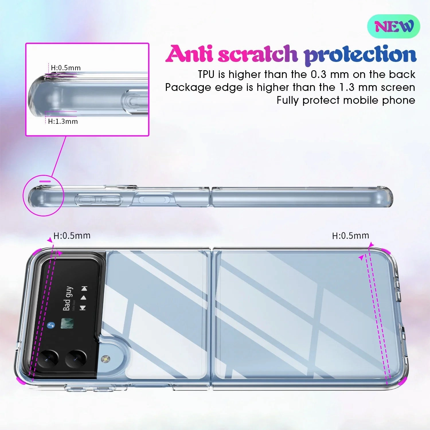 Clear Ultra Thin PC Case for Samsung Galaxy Z Flip 4 5G