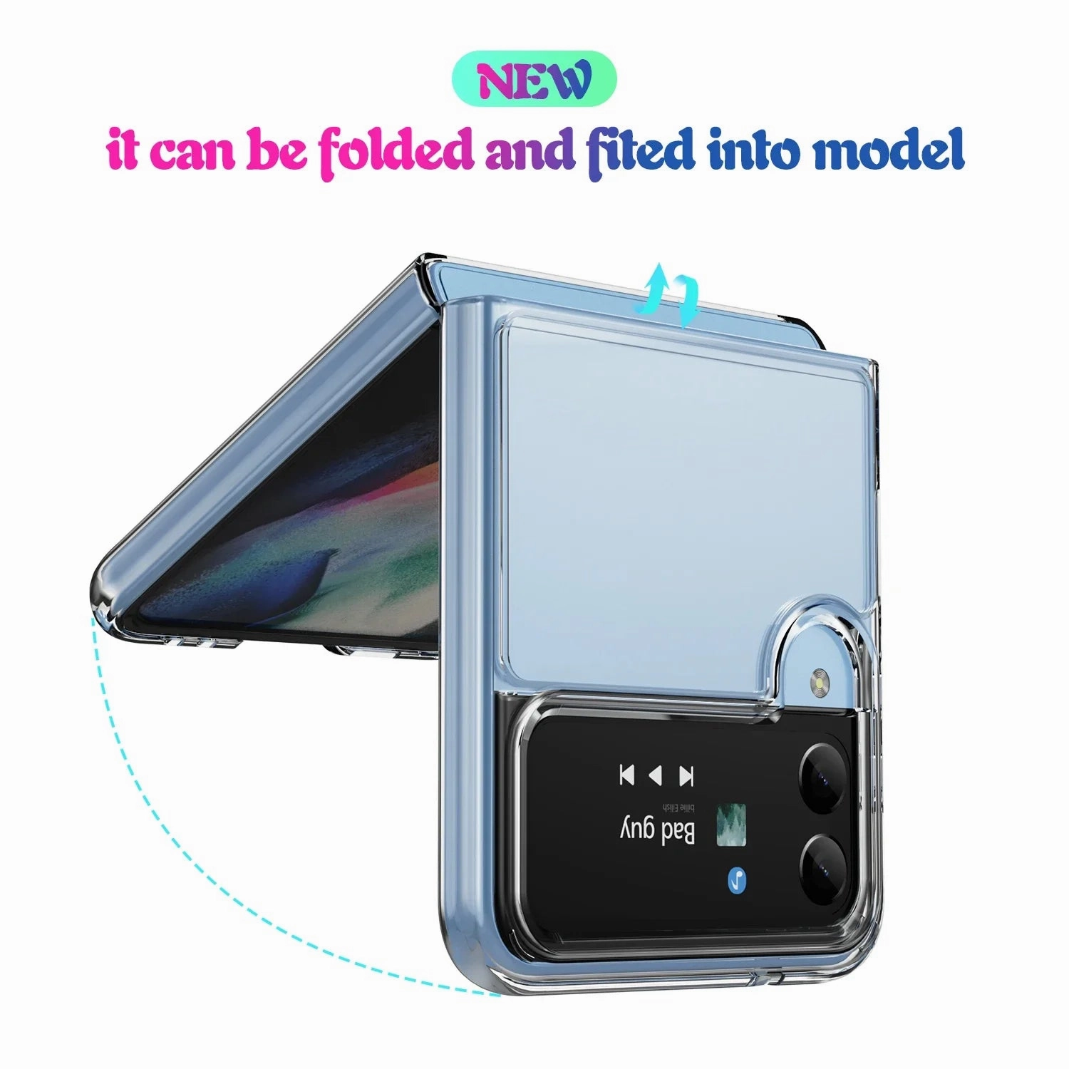 Clear Ultra Thin PC Case for Samsung Galaxy Z Flip 4 5G
