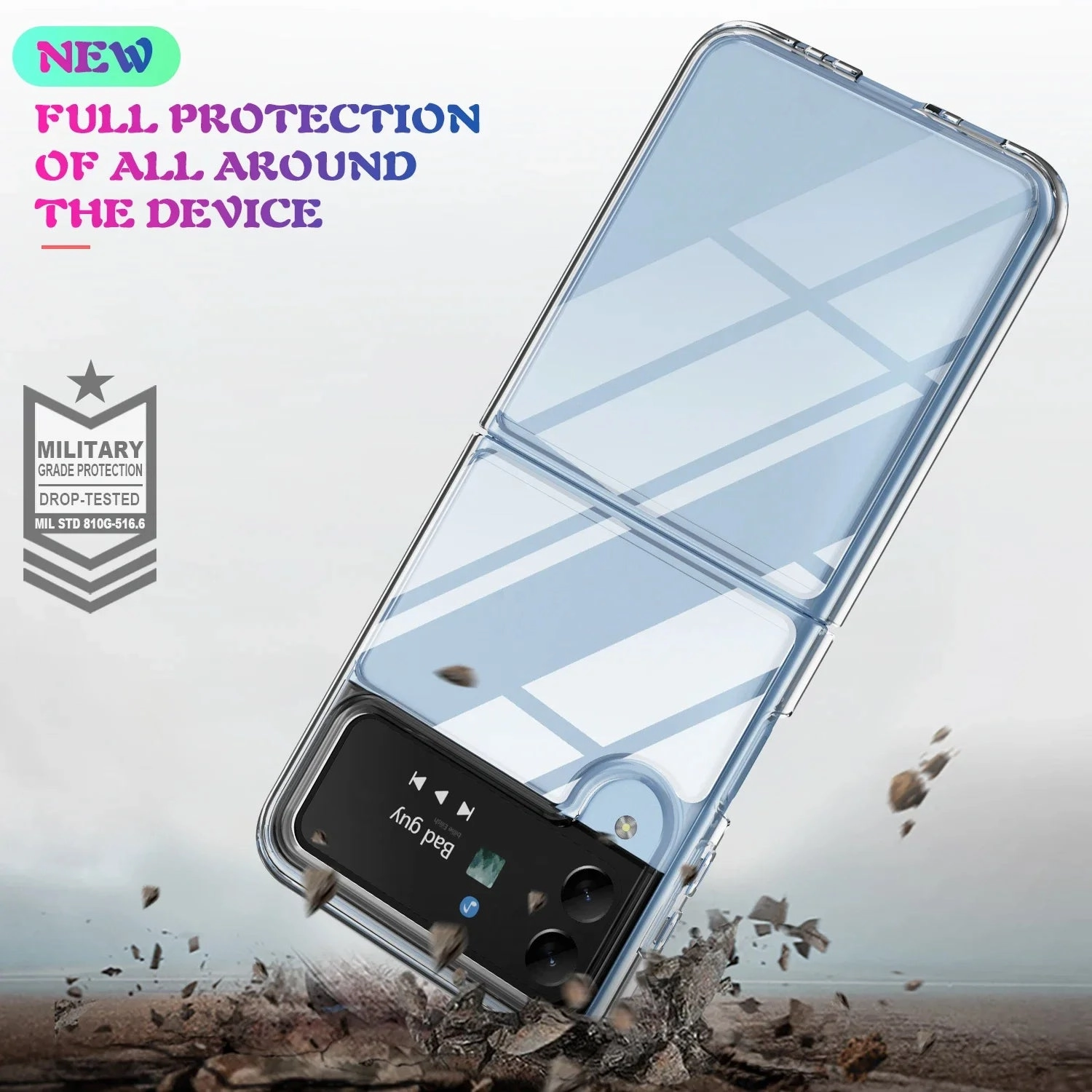 Clear Ultra Thin PC Case for Samsung Galaxy Z Flip 4 5G