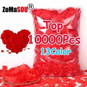 Colorful 100-10000Pcs Artificial Fake Rose Petals for Weddings