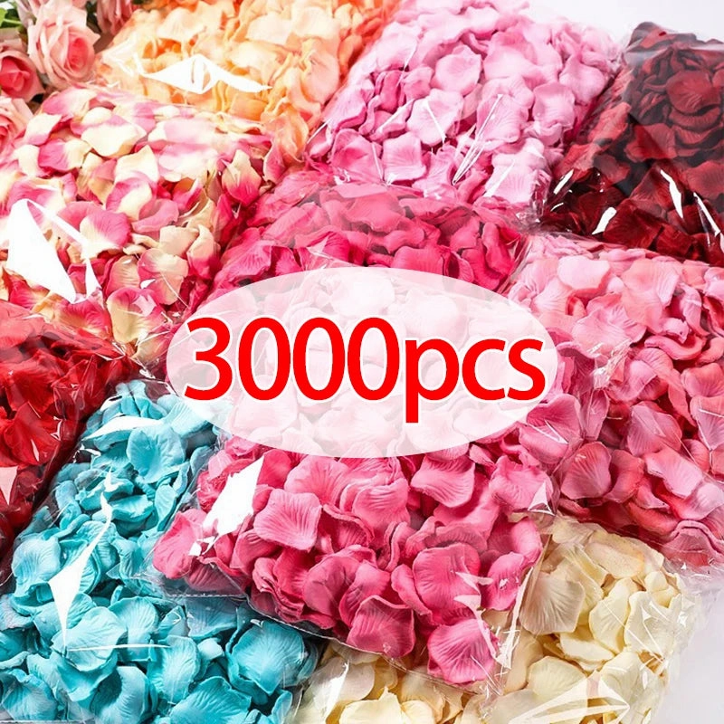 Colorful Love Romantic Warm Silk Rose Petals 3000/2000/100PCS