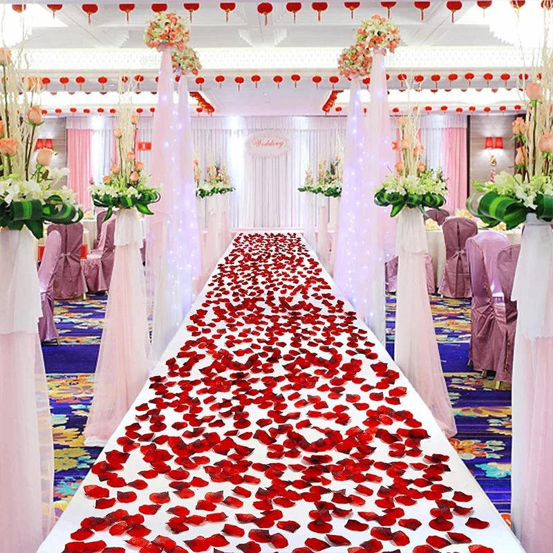 Colorful Love Romantic Warm Silk Rose Petals 3000/2000/100PCS