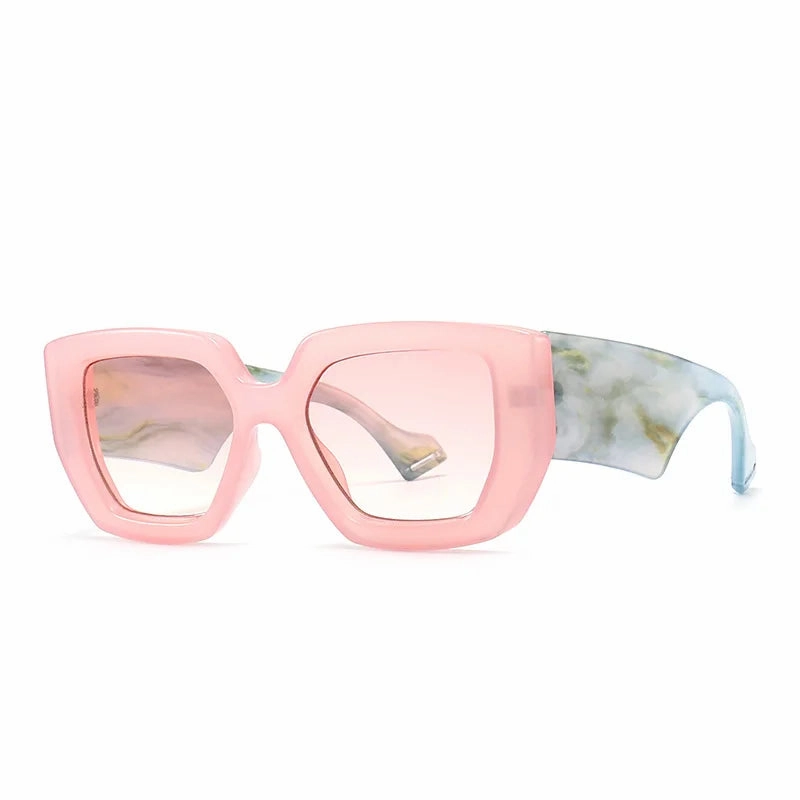 Colorful Square Sunglasses Women Men UV400 Travel Shades