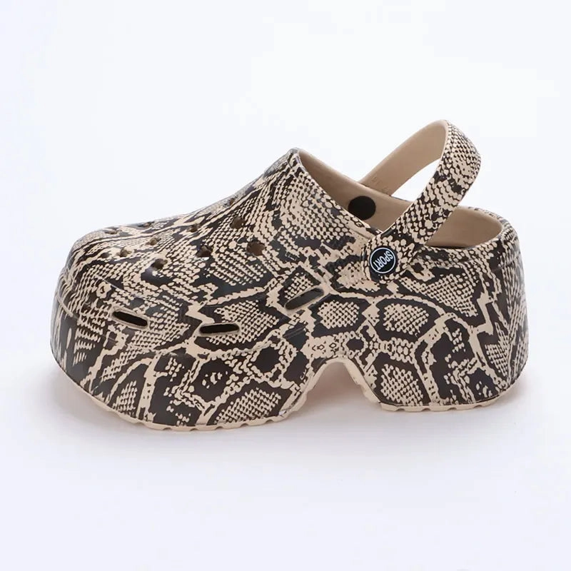 Colorful Thick Bottom Clogs Women's Sandals Summer Chunky Platform Wedge High Heels Slippers for Stylish Comfort