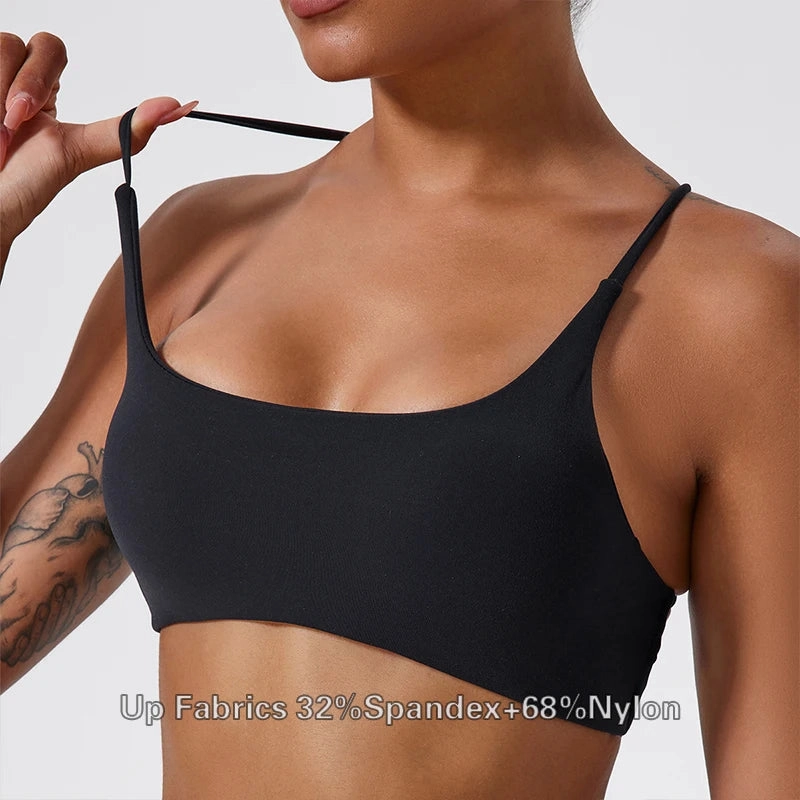 Comfort Sexy Sports Bra Gym Top Women Yoga Clothes Stretch Sports Underwear Fitness Workout Back Cross Design for Active Training and Workouts