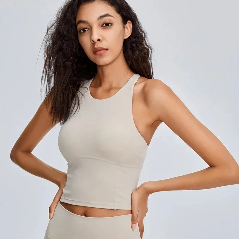 Comfy Cross Back Push-up Sports Bra for Women Yoga & Fitness