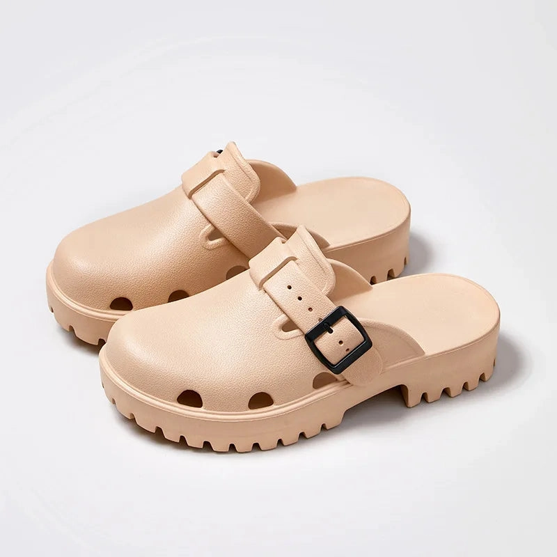 Comwarm New Heels Clogs Women EVA Sandals Platform Mules