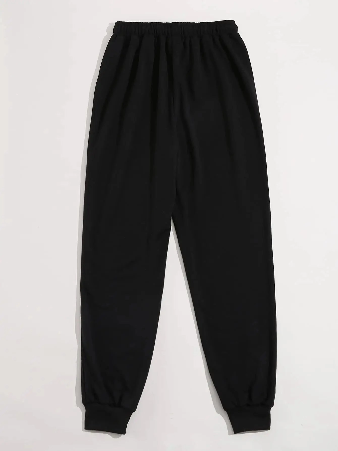 Connected Crescents Print Casual Women Pants Hip Hop Trousers with Drawstring Pockets for Everyday Style and Comfort