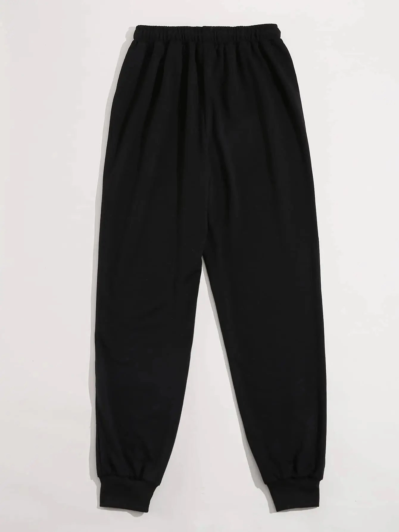 Connected Crescents Print Casual Women Pants Hip Hop Trousers with Drawstring Pockets for Everyday Style and Comfort