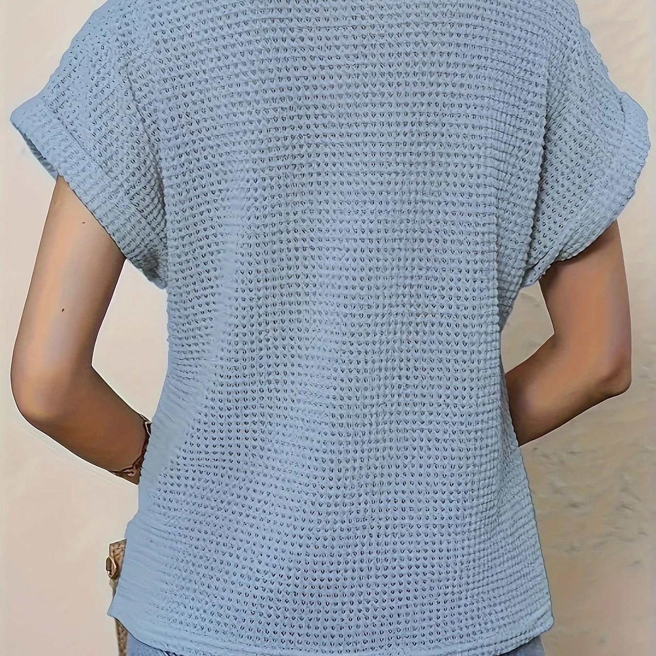 Contrast Lace Crew Neck T-Shirt for Spring & Summer Style