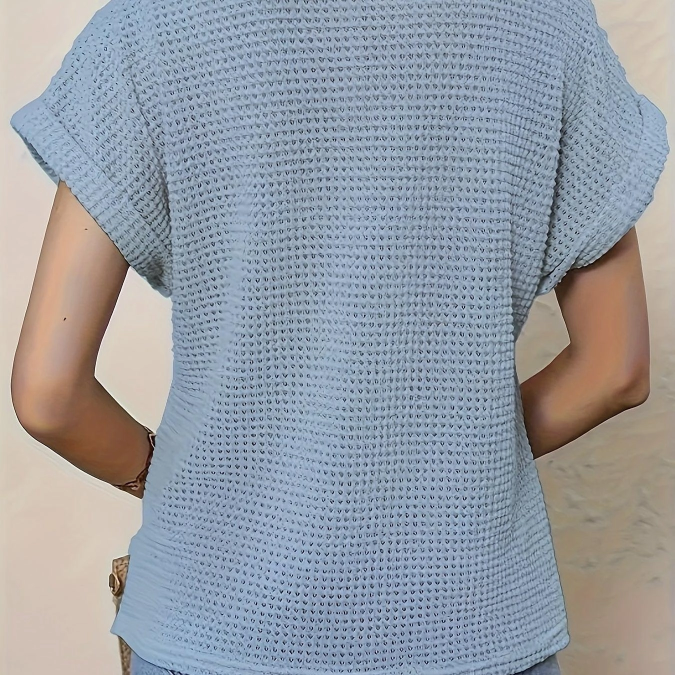 Contrast Lace Crew Neck T-Shirt for Spring & Summer Style