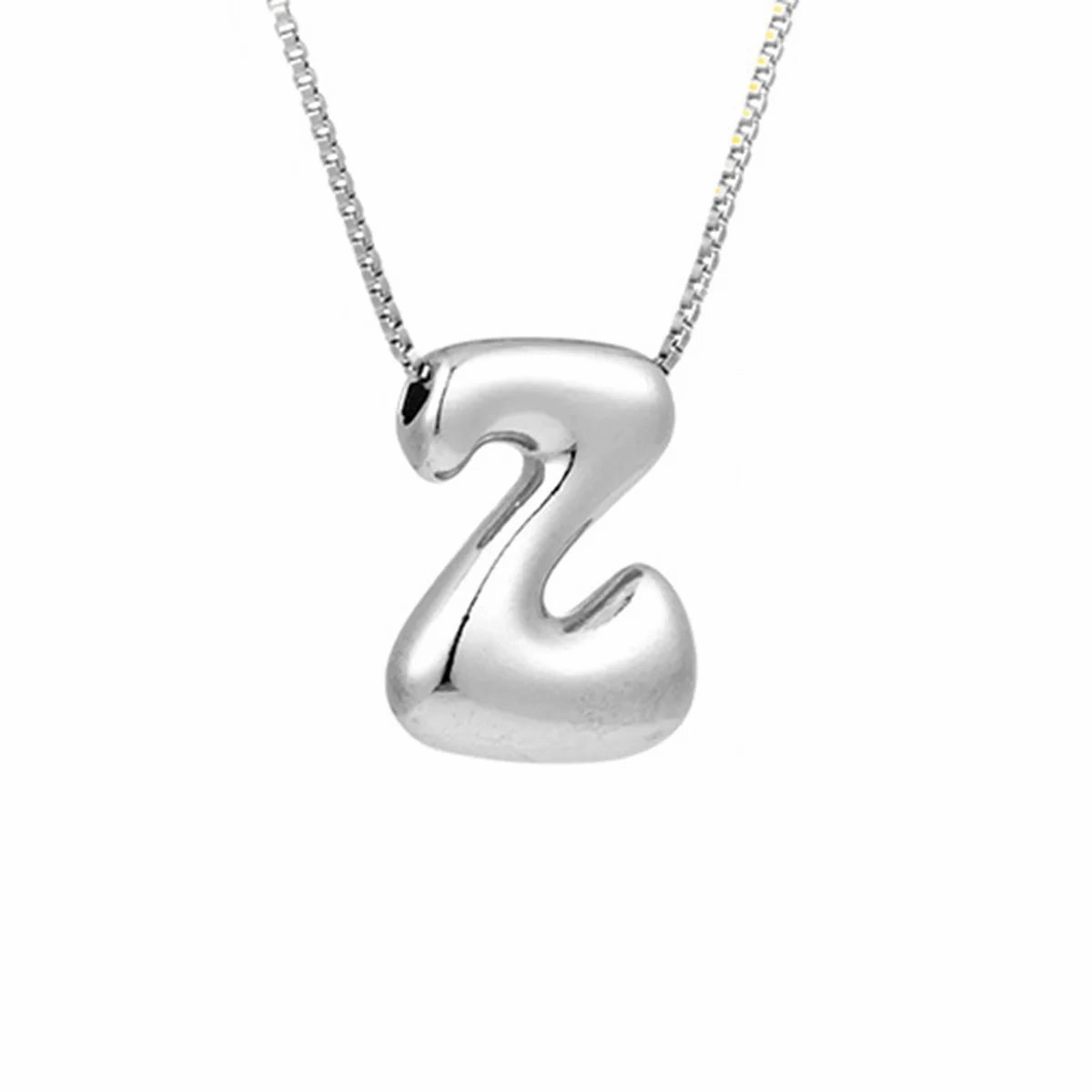 Creative A-Z Balloon Bubble Letter Pendant Necklace for Women