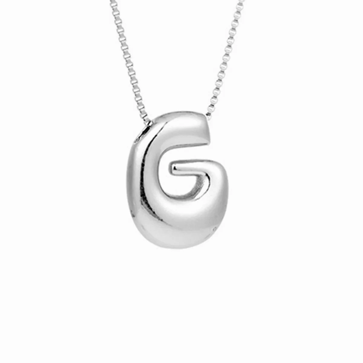 Creative A-Z Balloon Bubble Letter Pendant Necklace for Women