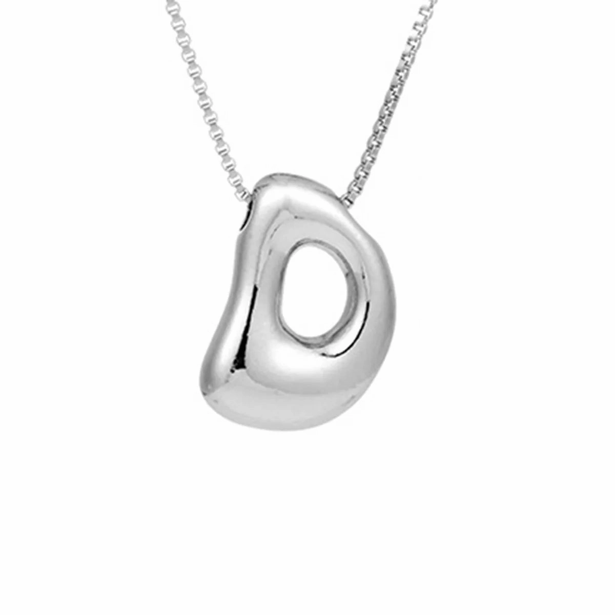 Creative A-Z Balloon Bubble Letter Pendant Necklace for Women