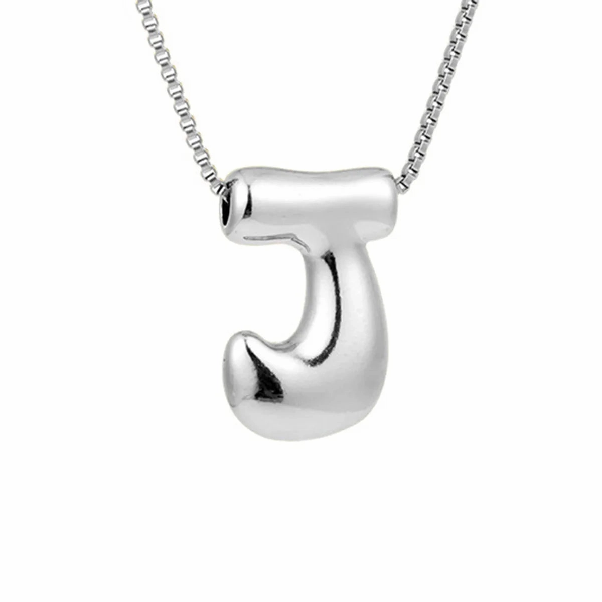 Creative A-Z Balloon Bubble Letter Pendant Necklace for Women