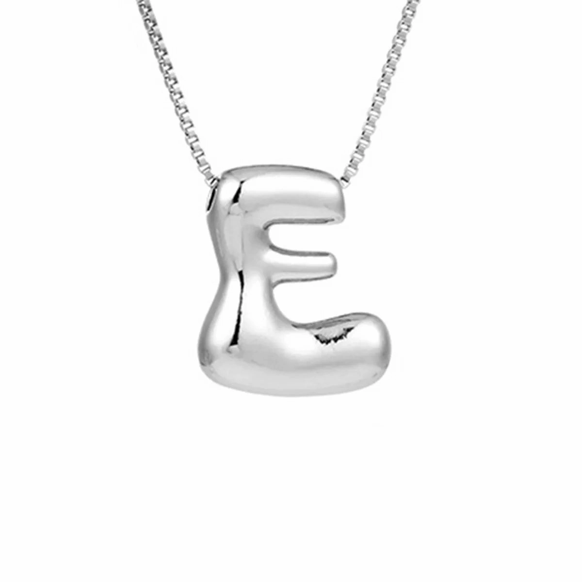 Creative A-Z Balloon Bubble Letter Pendant Necklace for Women