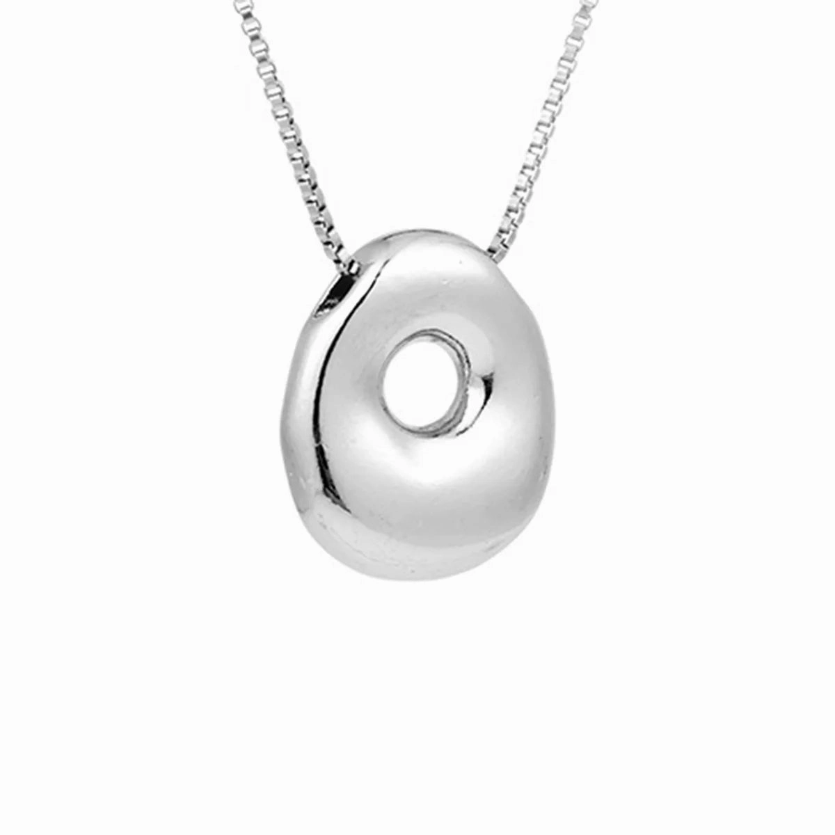 Creative A-Z Balloon Bubble Letter Pendant Necklace for Women