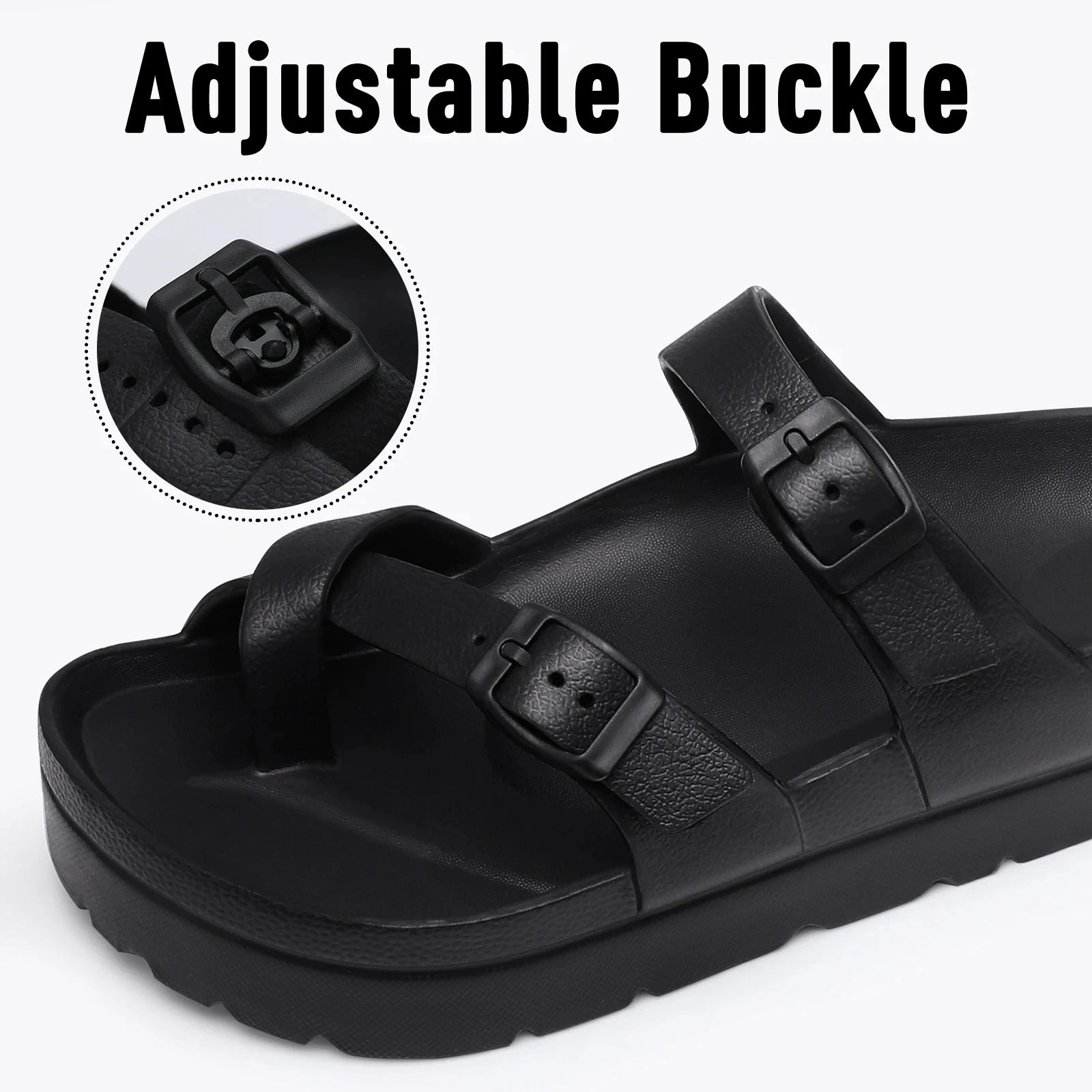 Crestar Women Platform Sandals with Arch Support and Buckle