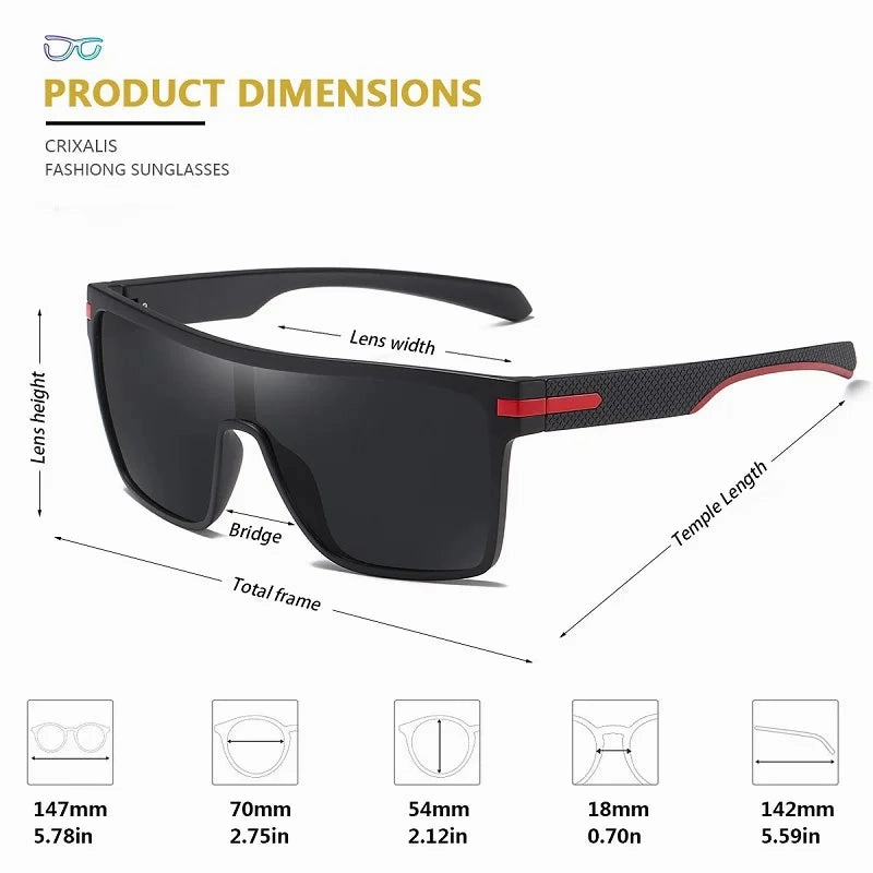 CRIXALIS Fashion Polarized Sunglasses For Men Women UV400 Goggles