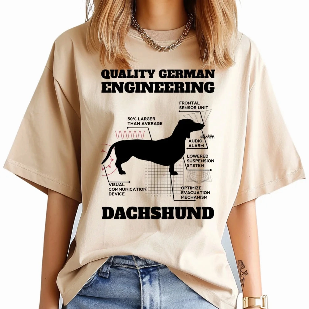 Dachshund t-shirts women funny harajuku top female 2000s clothing