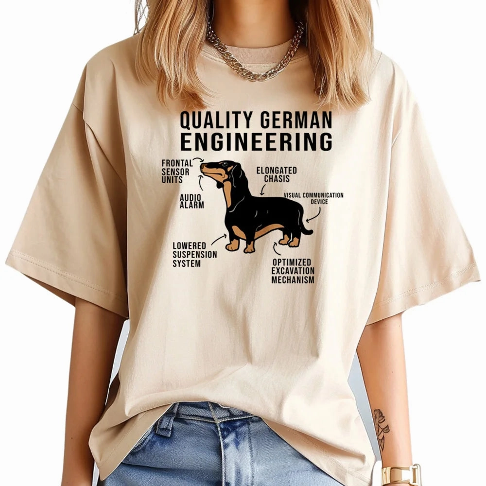 Dachshund t-shirts women funny harajuku top female 2000s clothing