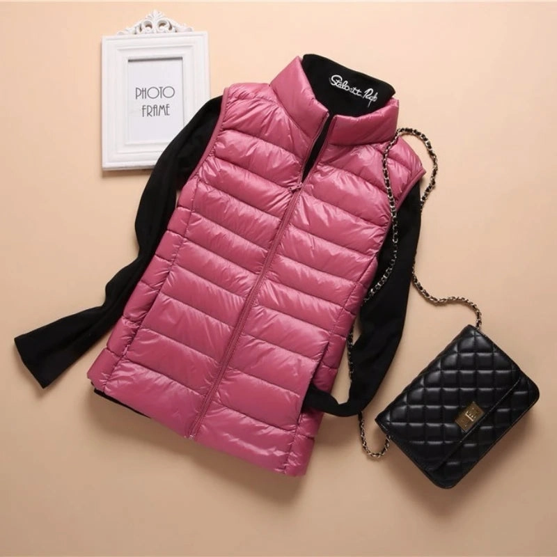 Down Lightweight White Duck Down Vest Slim Fit Jacket Women